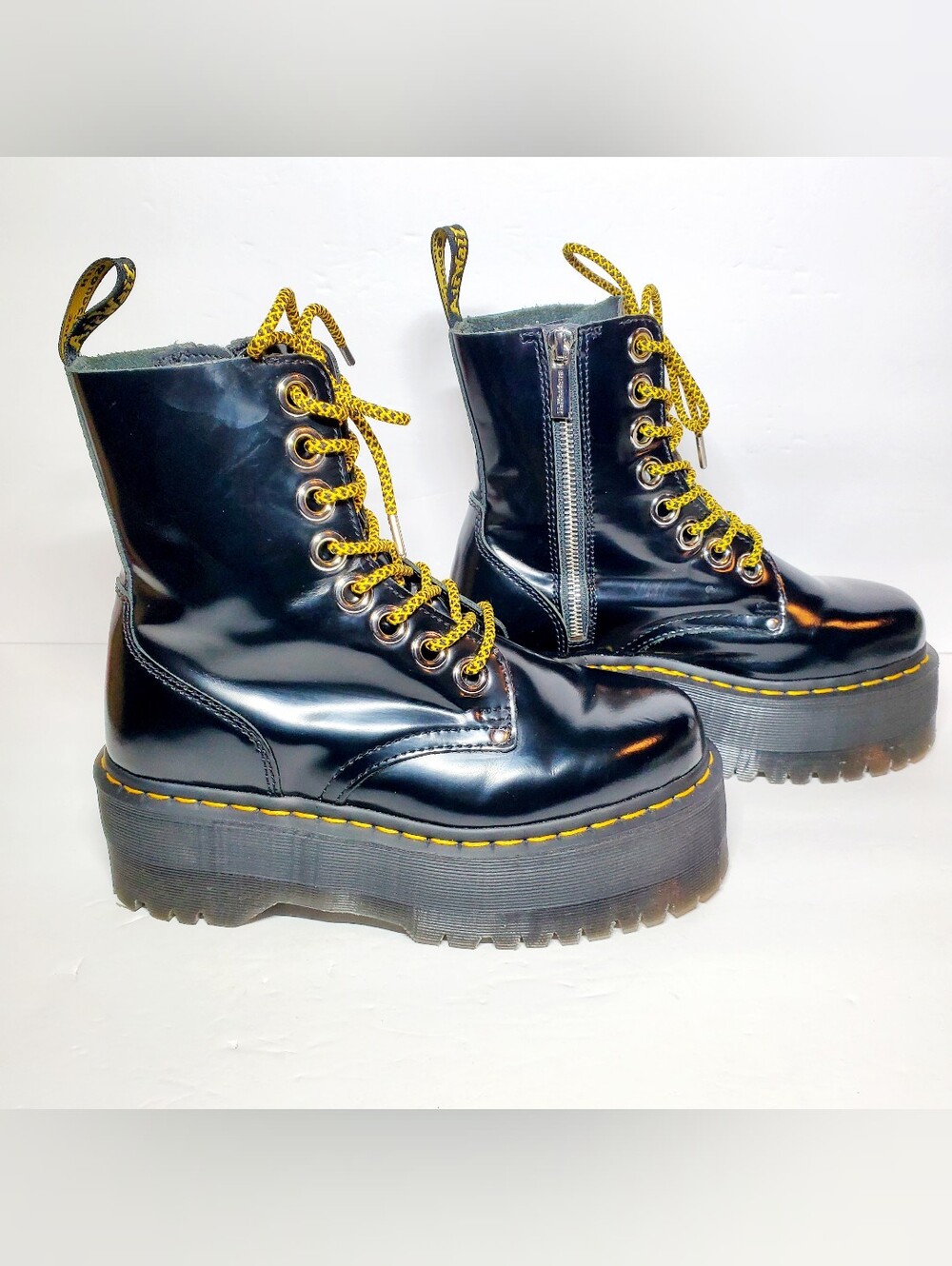 Dr Marten's Jadon Max 2" Leather Platform Boots Women's Size 7 Goth Punk Grunge